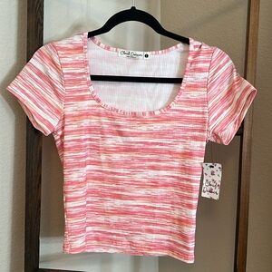 NWT Cloud Dancer Pink Baby Tee Size L